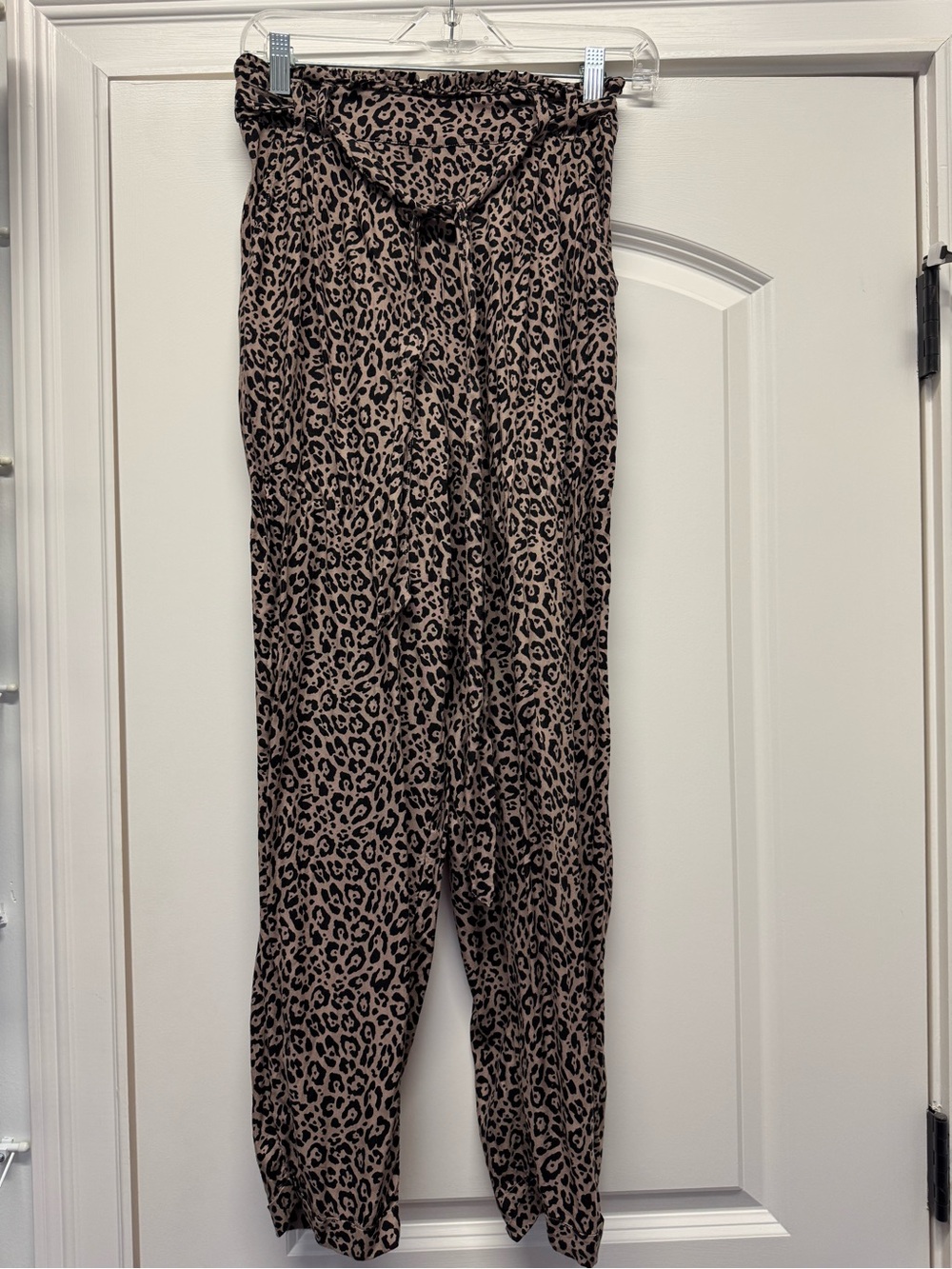American Eagle Outfitters Taupe and Black Leopard Joggers